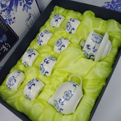工厂直供高档商务礼品茶具 青花瓷功夫茶具批量采购新选择